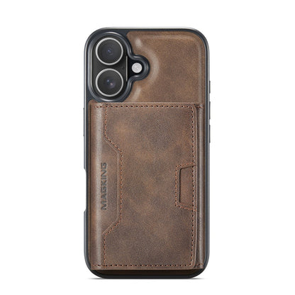 MAGKING K4 Series For iPhone 17 Case Compatible with MagSafe Detachable Wallet PU TPU PC Phone Cover