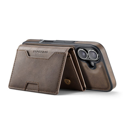 MAGKING K4 Series For iPhone 17 Case Compatible with MagSafe Detachable Wallet PU TPU PC Phone Cover