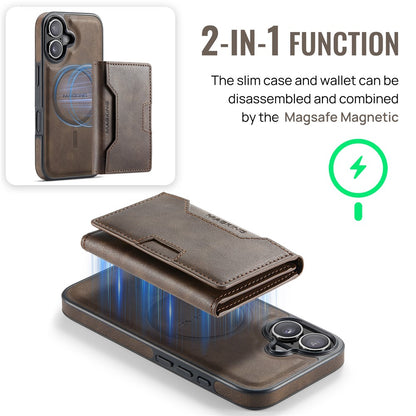 MAGKING K4 Series For iPhone 17 Case Compatible with MagSafe Detachable Wallet PU TPU PC Phone Cover