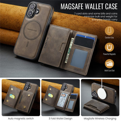 MAGKING K4 Series For iPhone 17 Case Compatible with MagSafe Detachable Wallet PU TPU PC Phone Cover