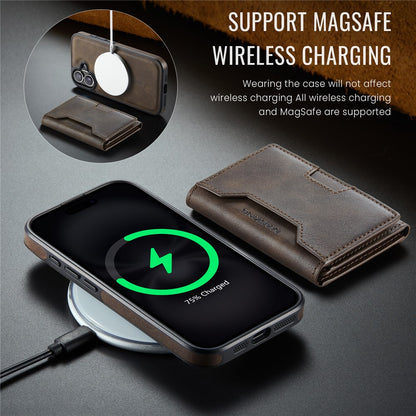MAGKING K4 Series For iPhone 17 Case Compatible with MagSafe Detachable Wallet PU TPU PC Phone Cover