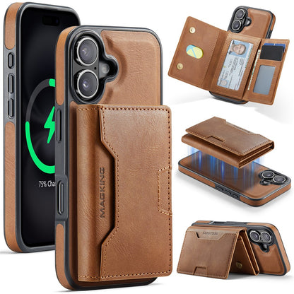MAGKING K4 Series For iPhone 17 Case Compatible with MagSafe Detachable Wallet PU TPU PC Phone Cover