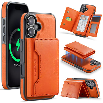 MAGKING K4 Series For iPhone 17 Case Compatible with MagSafe Detachable Wallet PU TPU PC Phone Cover