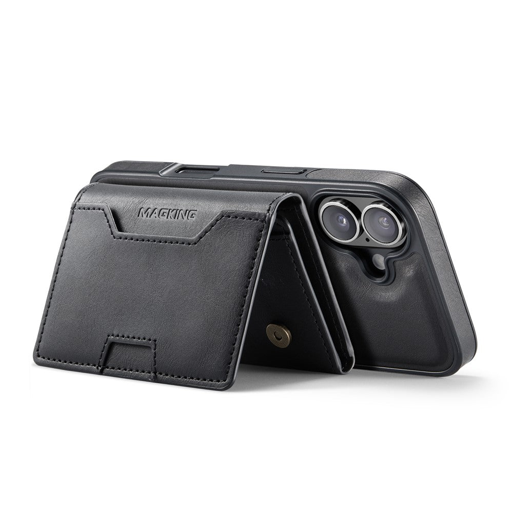 MAGKING K4 Series For iPhone 16 Case Compatible with MagSafe Detachable Wallet PU TPU PC Phone Cover