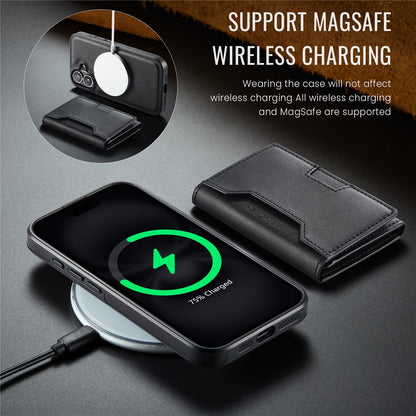 MAGKING K4 Series For iPhone 16 Case Compatible with MagSafe Detachable Wallet PU TPU PC Phone Cover