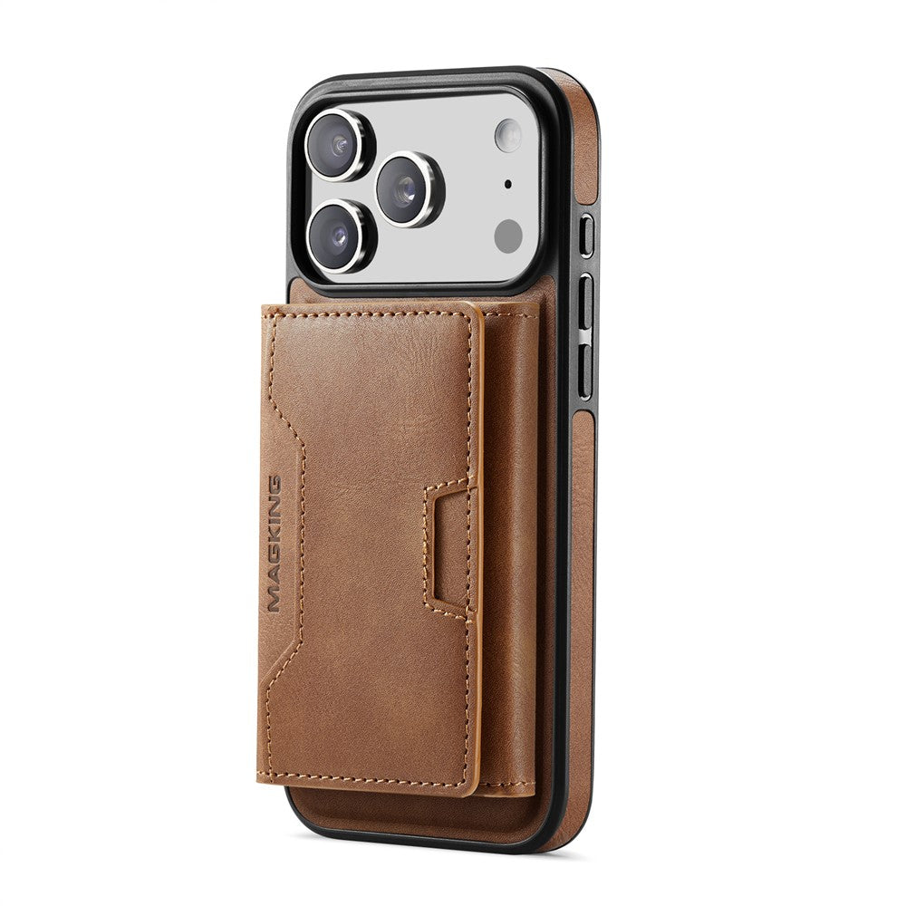 MAGKING K4 Series For iPhone 18 Pro / 17 Pro Case Compatible with MagSafe Detachable Wallet PU TPU PC Phone Cover