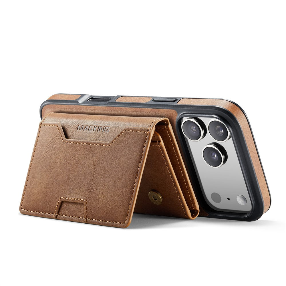MAGKING K4 Series For iPhone 18 Pro / 17 Pro Case Compatible with MagSafe Detachable Wallet PU TPU PC Phone Cover
