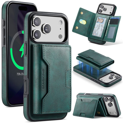 MAGKING K4 Series For iPhone 18 Pro / 17 Pro Case Compatible with MagSafe Detachable Wallet PU TPU PC Phone Cover