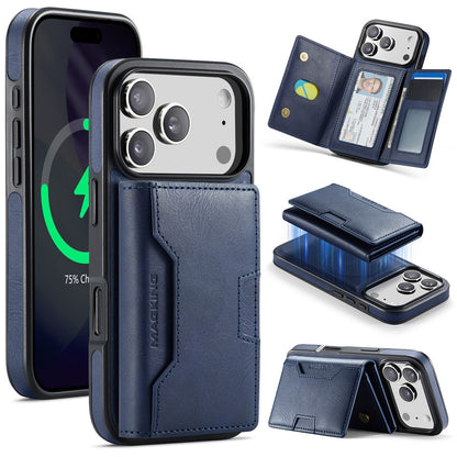MAGKING K4 Series For iPhone 18 Pro / 17 Pro Case Compatible with MagSafe Detachable Wallet PU TPU PC Phone Cover