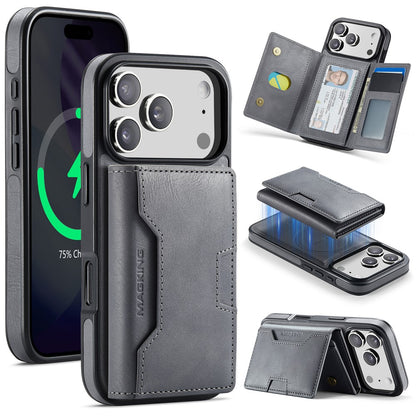 MAGKING K4 Series For iPhone 18 Pro / 17 Pro Case Compatible with MagSafe Detachable Wallet PU TPU PC Phone Cover