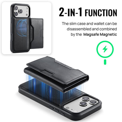 MAGKING K4 Series For iPhone 17 Pro Max Case Compatible with MagSafe Detachable Wallet PU TPU PC Phone Cover