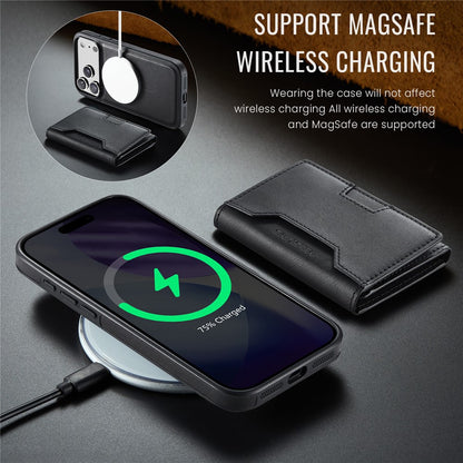 MAGKING K4 Series For iPhone 17 Pro Max Case Compatible with MagSafe Detachable Wallet PU TPU PC Phone Cover