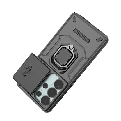 For Samsung Galaxy S26 Ultra Case PC + TPU Kickstand Phone Protector with Lens Cover