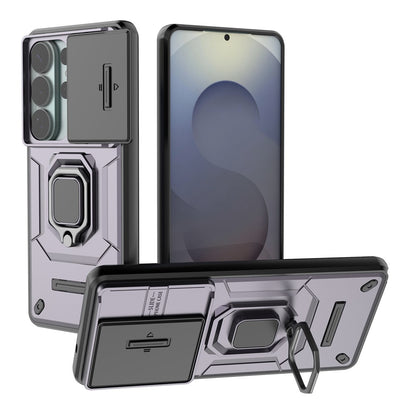 For Samsung Galaxy S26 Ultra Case PC + TPU Kickstand Phone Protector with Lens Cover