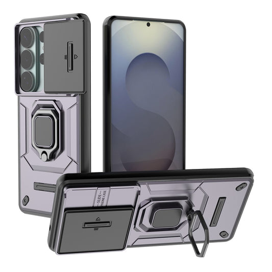 For Samsung Galaxy S26 Ultra Case PC + TPU Kickstand Phone Protector with Lens Cover