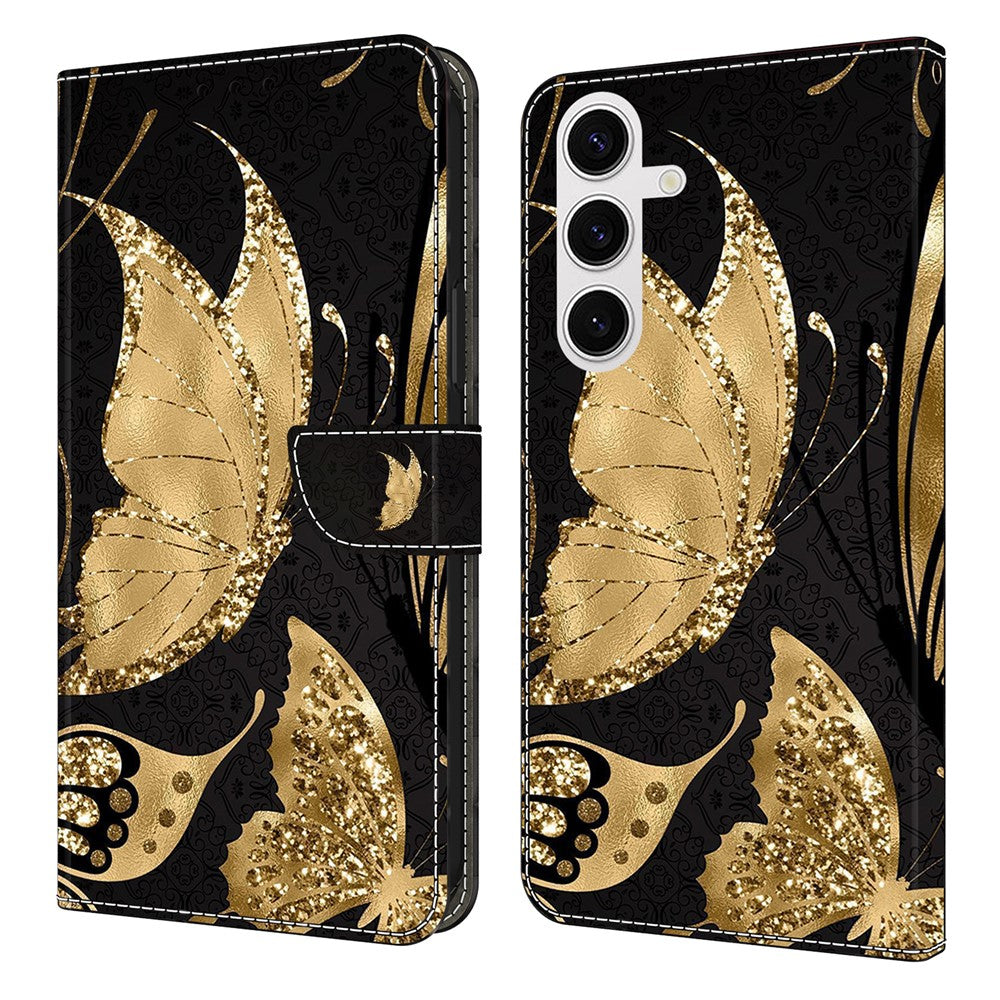 For Samsung Galaxy S26+ Case Magnetic Clasp 3D Pattern Leather Wallet Phone Cover