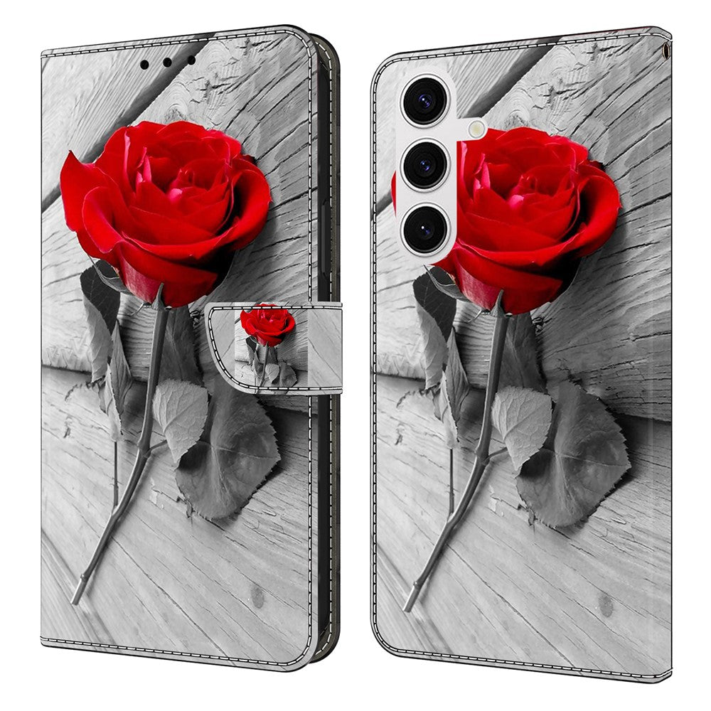 For Samsung Galaxy S26+ Case Magnetic Clasp 3D Pattern Leather Wallet Phone Cover