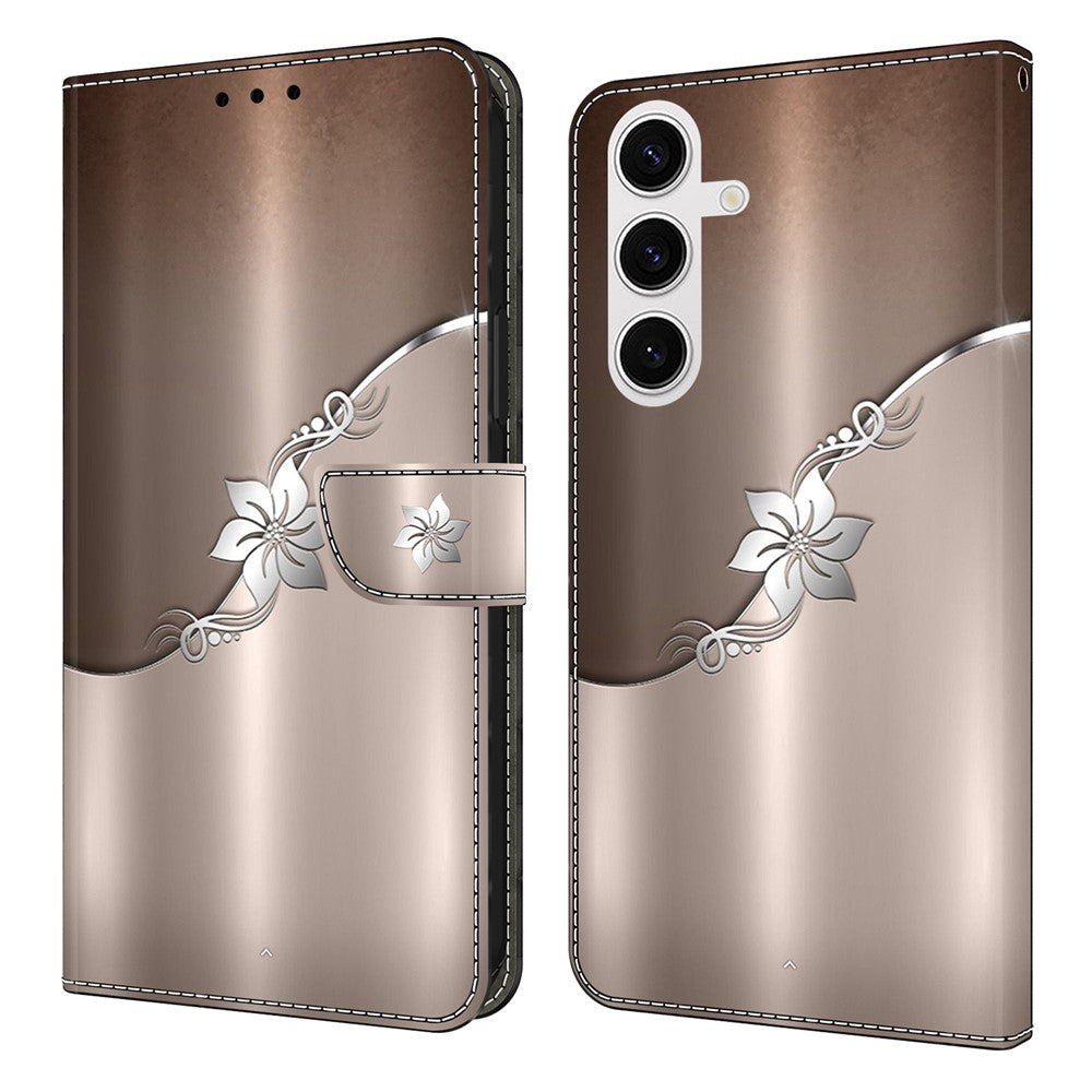 For Samsung Galaxy S26+ Case Magnetic Clasp 3D Pattern Leather Wallet Phone Cover