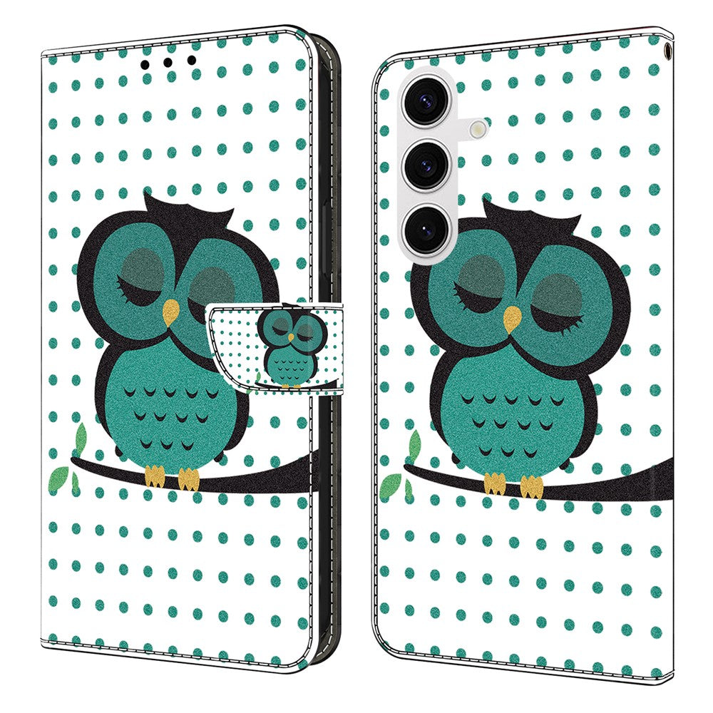For Samsung Galaxy S26+ Case Magnetic Clasp 3D Pattern Leather Wallet Phone Cover