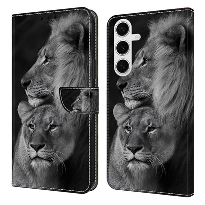 For Samsung Galaxy S26+ Case Magnetic Clasp 3D Pattern Leather Wallet Phone Cover