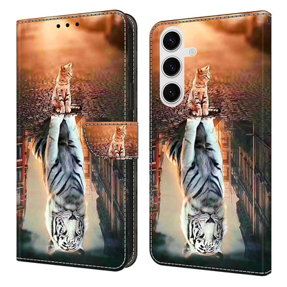 For Samsung Galaxy S26+ Case Magnetic Clasp 3D Pattern Leather Wallet Phone Cover