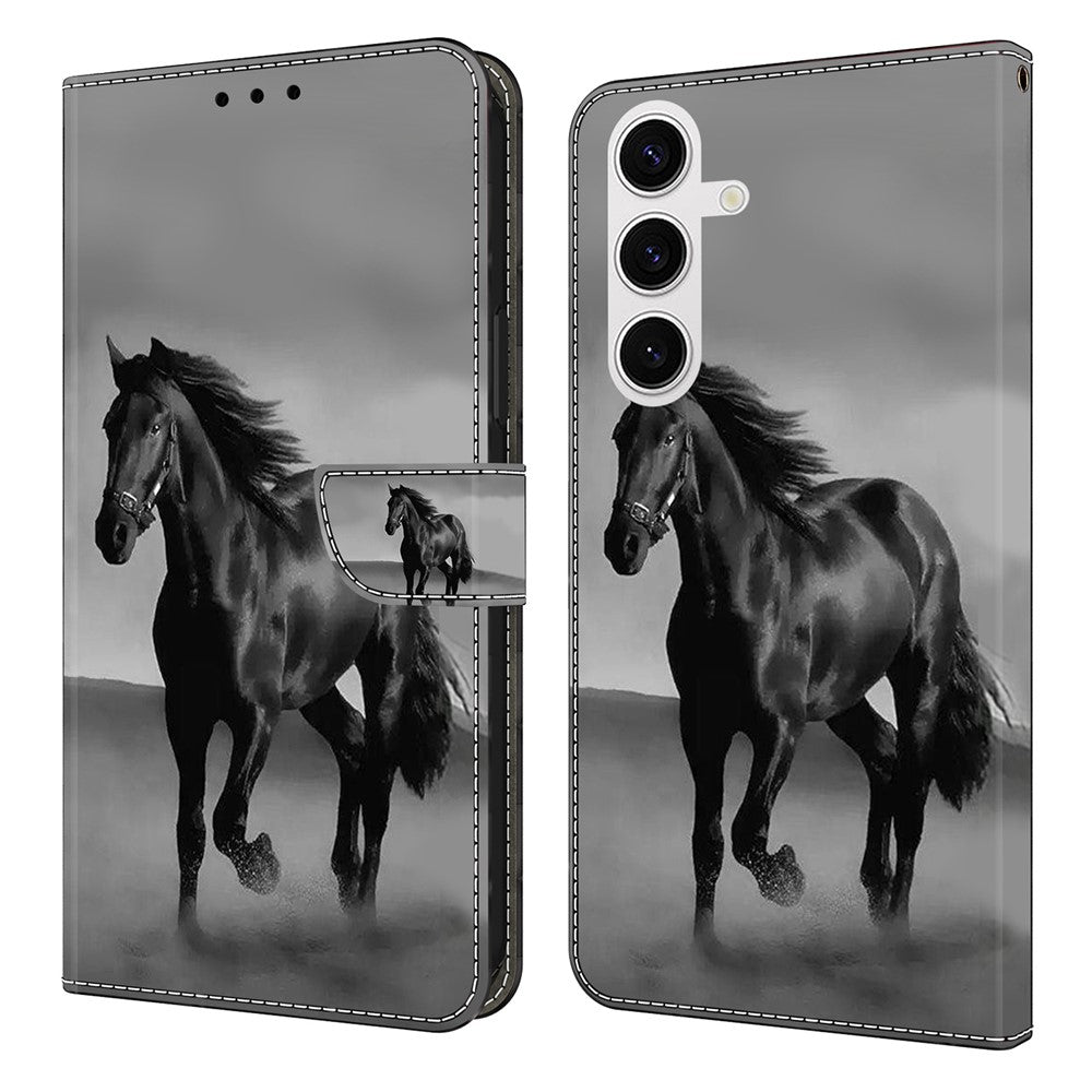 For Samsung Galaxy S26+ Case Magnetic Clasp 3D Pattern Leather Wallet Phone Cover