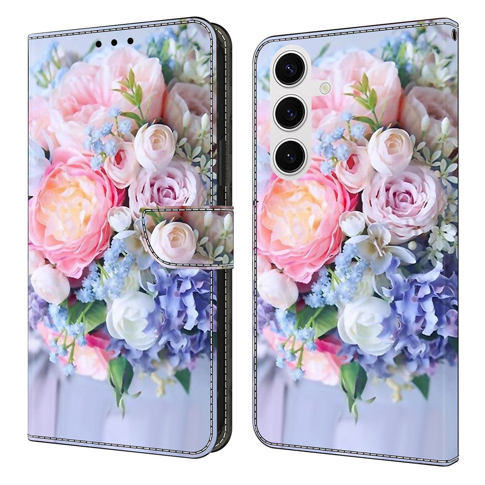 For Samsung Galaxy S26+ Case Magnetic Clasp 3D Pattern Leather Wallet Phone Cover