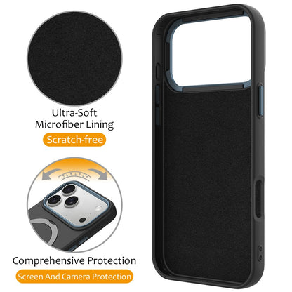 For iPhone 17 Pro Max Case Compatible with MagSafe Rotating Ring Kickstand TPU + PC Phone Back Cover