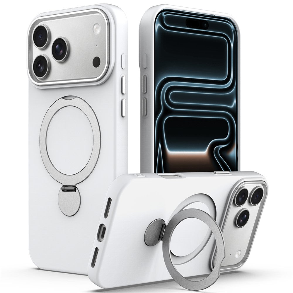For iPhone 17 Pro Max Case Compatible with MagSafe Rotating Ring Kickstand TPU + PC Phone Back Cover