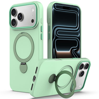 For iPhone 17 Pro Max Case Compatible with MagSafe Rotating Ring Kickstand TPU + PC Phone Back Cover
