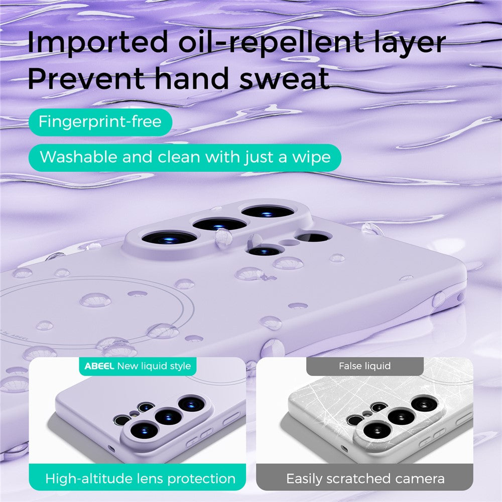 ABEEL For Samsung Galaxy S26 Ultra Magnetic Case Skin Touch Liquid Silicone Phone Back Cover