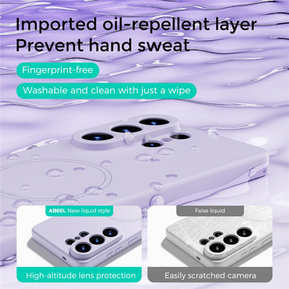 ABEEL For Samsung Galaxy S26 Ultra Magnetic Case Skin Touch Liquid Silicone Phone Back Cover