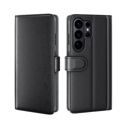 For Samsung Galaxy S26 Ultra Case Genuine Split Leather Phone Cover with Wallet Stand