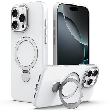 For iPhone 16 Pro Max Case Compatible with MagSafe Rotating Ring Kickstand TPU + PC Phone Back Cover