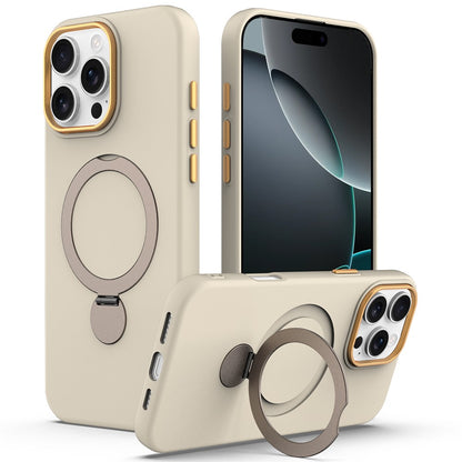 For iPhone 16 Pro Max Case Compatible with MagSafe Rotating Ring Kickstand TPU + PC Phone Back Cover