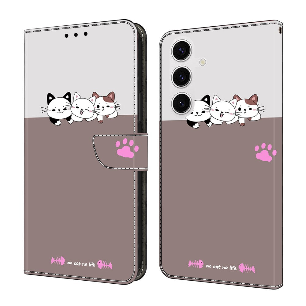 For Samsung Galaxy S26+ Case Foldable Stand Wallet Pattern Printing PU Leather Flip Phone Cover