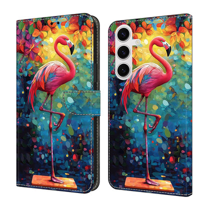 For Samsung Galaxy S26+ Case Foldable Stand Wallet Pattern Printing PU Leather Flip Phone Cover
