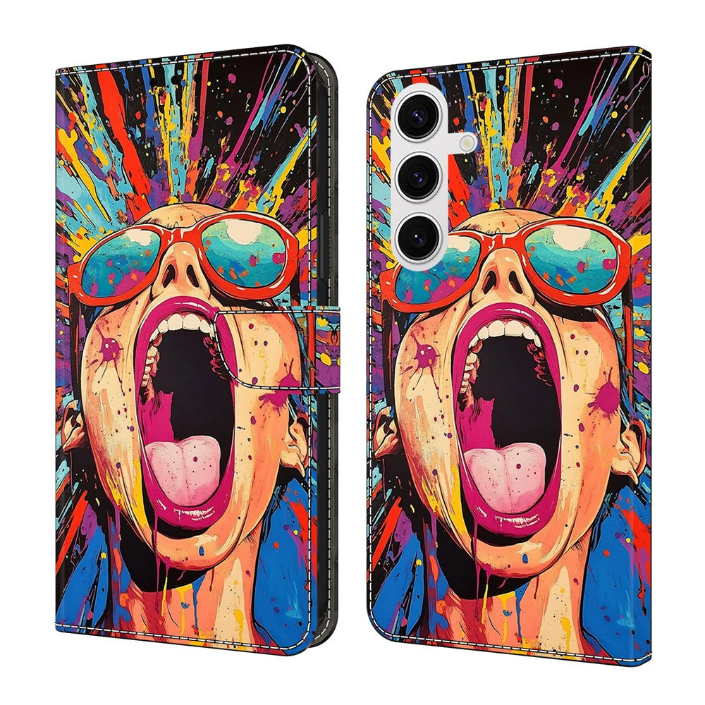 For Samsung Galaxy S26+ Case Foldable Stand Wallet Pattern Printing PU Leather Flip Phone Cover