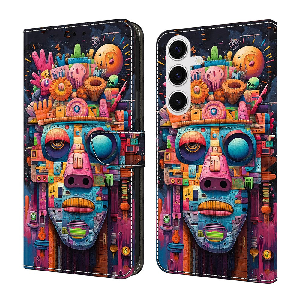 For Samsung Galaxy S26+ Case Foldable Stand Wallet Pattern Printing PU Leather Flip Phone Cover