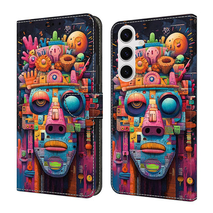 For Samsung Galaxy S26+ Case Foldable Stand Wallet Pattern Printing PU Leather Flip Phone Cover