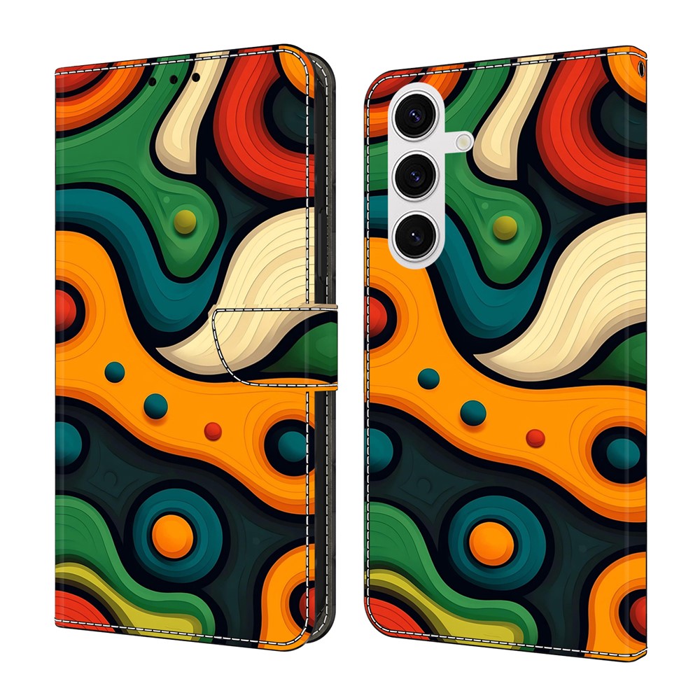 For Samsung Galaxy S26+ Case Foldable Stand Wallet Pattern Printing PU Leather Flip Phone Cover