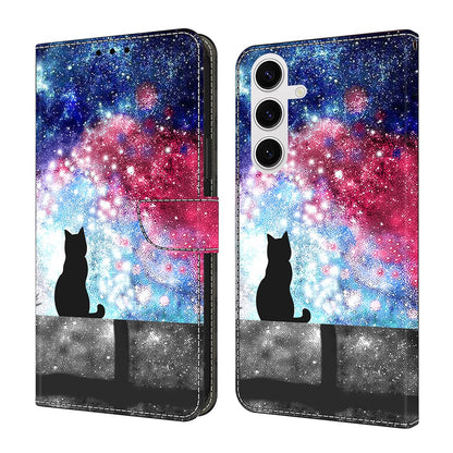 For Samsung Galaxy S26+ Case Foldable Stand Wallet Pattern Printing PU Leather Flip Phone Cover