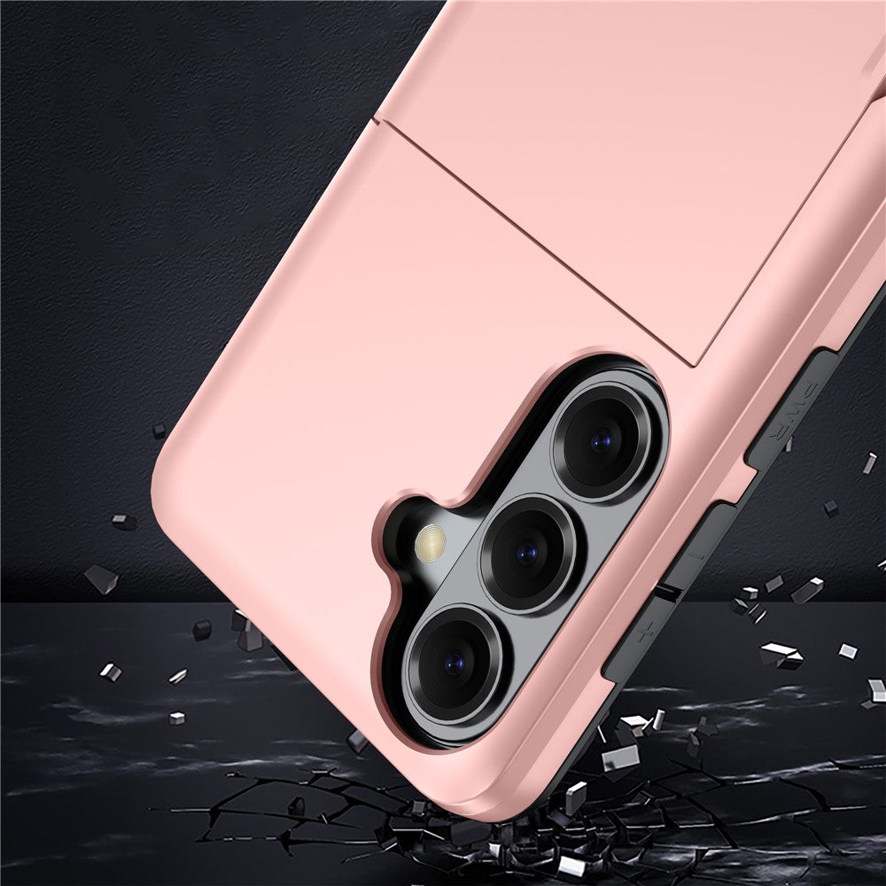 For Samsung Galaxy S26+ Case with Card Holder TPU + PC Phone Back Cover
