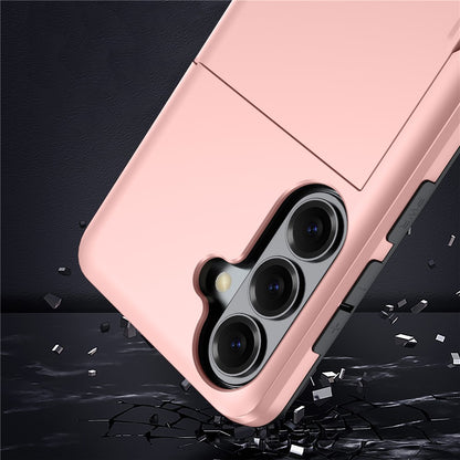 For Samsung Galaxy S26+ Case with Card Holder TPU + PC Phone Back Cover