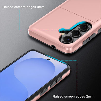 For Samsung Galaxy S26+ Case with Card Holder TPU + PC Phone Back Cover