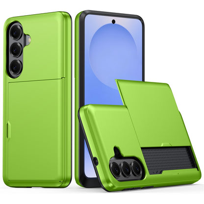 For Samsung Galaxy S26+ Case with Card Holder TPU + PC Phone Back Cover