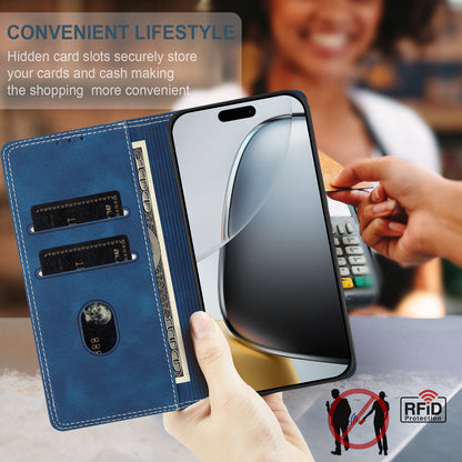 For iPhone 17e / 16e Leather Case Skin Touch Color Splicing RFID Blocking Wallet Stand Phone Cover