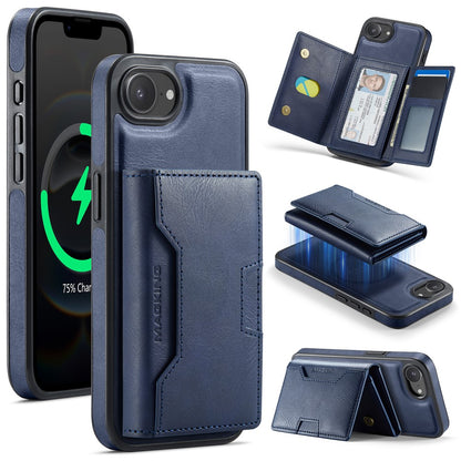 MAGKING K4 Series For iPhone 17e / 16e Case Compatible with MagSafe Detachable Wallet PU TPU PC Phone Cover