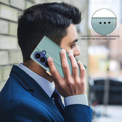 BINFEN COLOR For Samsung Galaxy S26+ Leather Case  Splicing Color RFID Blocking Wallet Stand Phone Cover