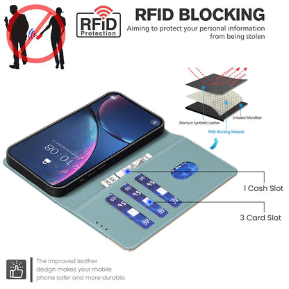 BINFEN COLOR For Samsung Galaxy S26+ Leather Case  Splicing Color RFID Blocking Wallet Stand Phone Cover